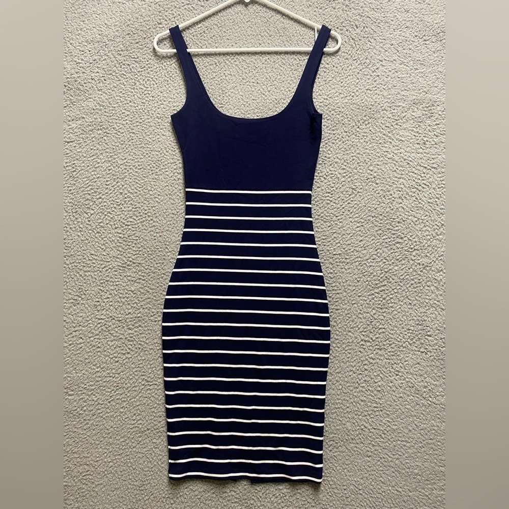 Cotton On Dress Womens XS  Blue White Striped  Sleeveless